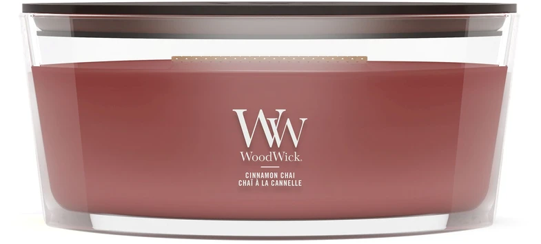 WoodWick Aromatinė žvakė (Cinammon Chai), 453,6 g