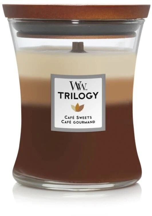 WoodWick Aromatinė žvakė (Trilogy Cafe Sweets), 275 g