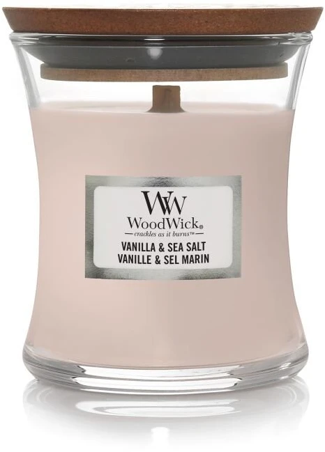 WoodWick Aromatinė žvakė (Vanilla & Sea Salt), 85 g