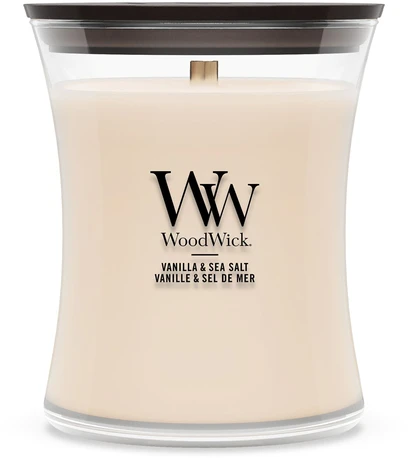 WoodWick Aromatinė žvakė (Vanilla & Sea Salt), 275 g