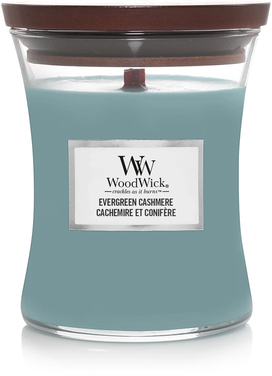 WoodWick Aromatinė žvakė (Evergreen Cashmere), 275 g