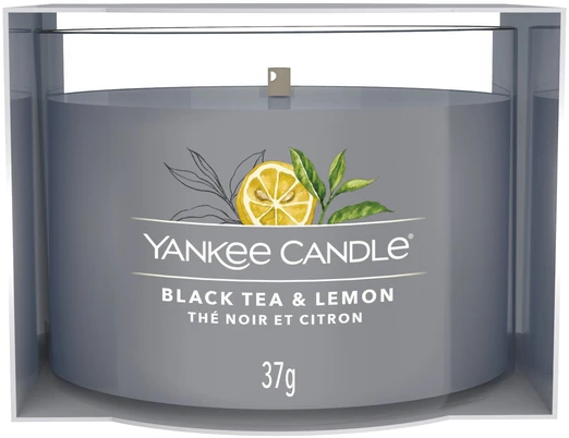 Yankee Candle Juodas Tea & Lemon Scented Candle kvepianti žvakė, 37 g