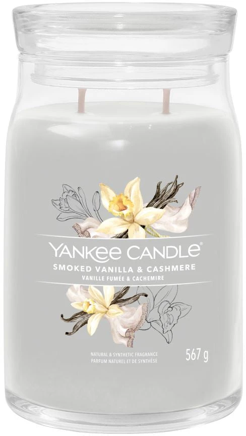 Yankee Candle Aromatinė žvakė Signature didelis stiklas Smoked Vanilla - Cashmere 567 g
