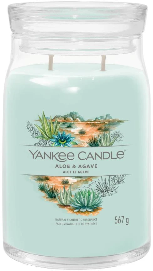Yankee Candle Aromatinė žvakė Signature glass large Aloe - Agave 567 g