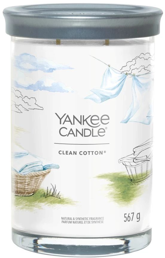 Yankee Candle Aromatinė žvakė Signature tumbler large Clean Cotton 567 g
