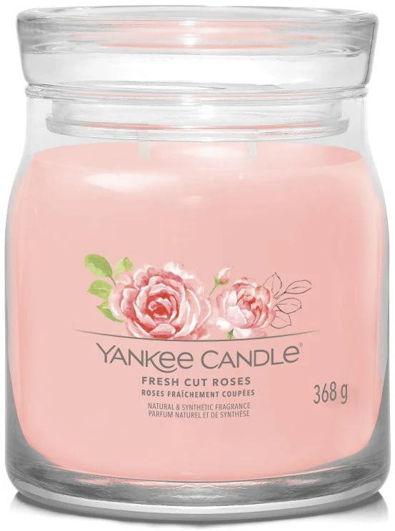 Yankee Candle Aromatinė žvakė Signature glass medium Fresh Cut Rose s 368 g