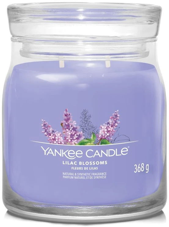 Yankee Candle Aromatinė žvakė Signature glass medium Lilac Blossoms 368 g