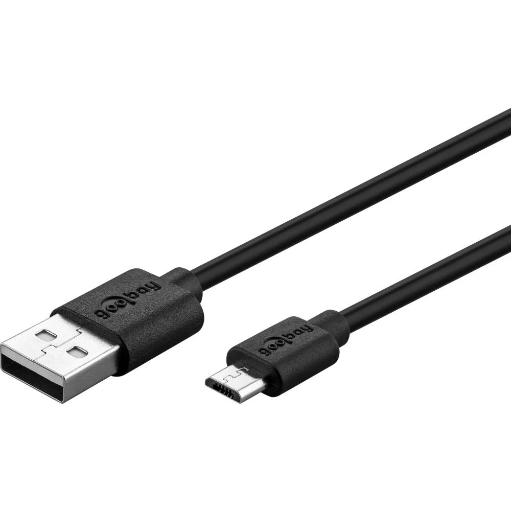 Goobay | Mikro USB įkrovimo ir sinchronizavimo kabelis | 46800 | USB-A į mikro-USB USB 2.0 kištukas (A tipas) | USB 2.0 mikro kištukas (B tipas)
