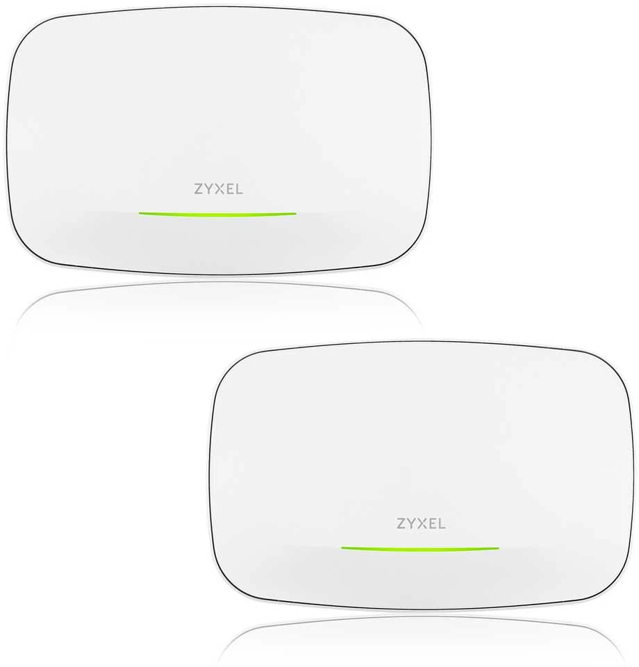 Šakotuvas „Zyxel NWA110BE WiFi 7“ prieigos taškas, 2 vnt. pakuotė, WLAN BE6500, dviejų dažnių juosta, 1x 2.5G LAN, „Nebula“