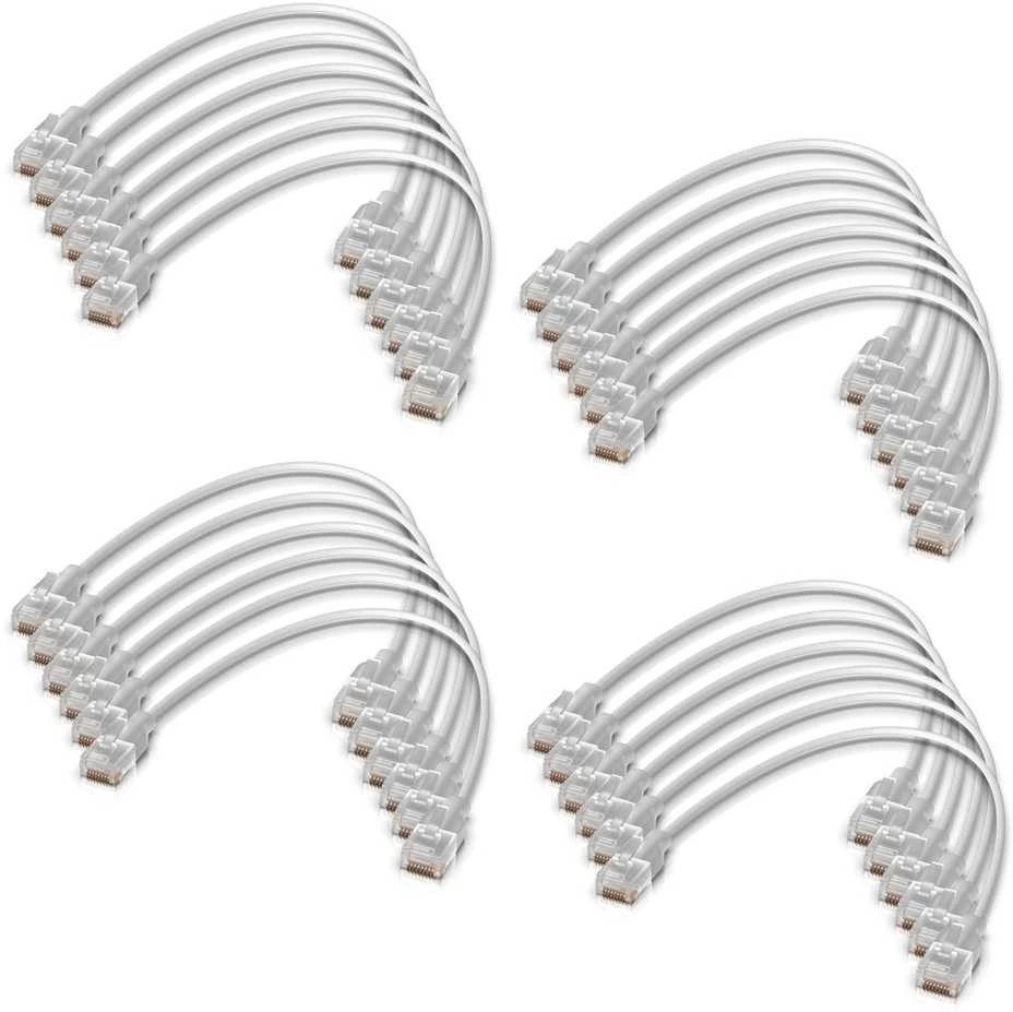 Ubiquiti UACC-Cable-Patch-EL-0.15M-W-24 tinklo kabelis Translucent, Baltas Cat6