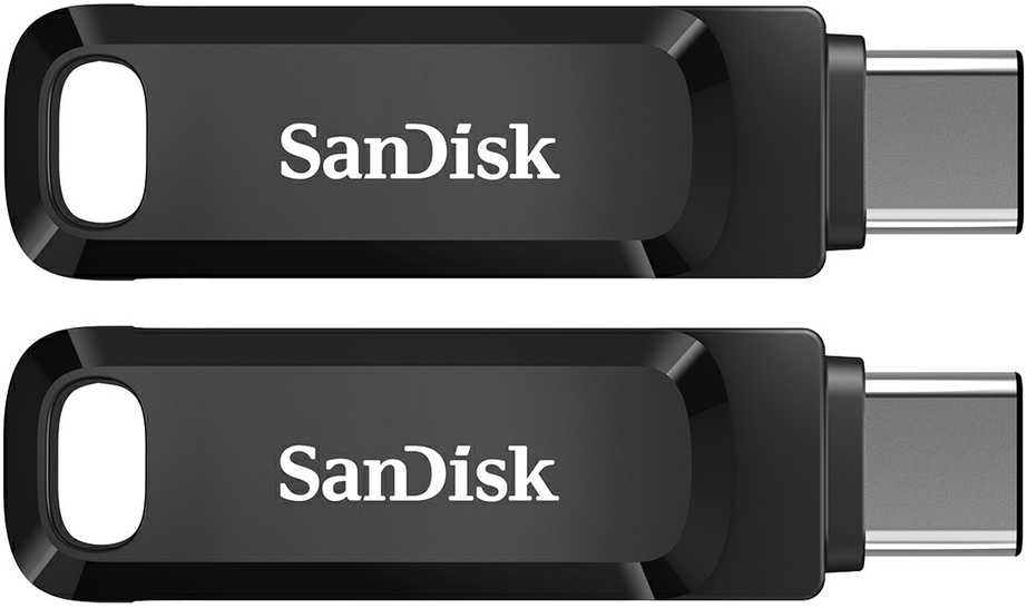 2er Pack SanDisk Ultra Dual Go Type-A/Type-C 128GB USB atmintukas, su pasukamu jungtimi, iki 400 MB/s, USB 3.2 Gen 1x1 (5 Gbit/s)