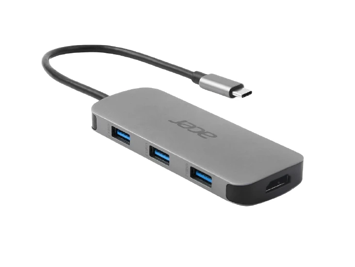 Acer USB-C daugiafunkcis šakotuvas su trimis USB jungtimis