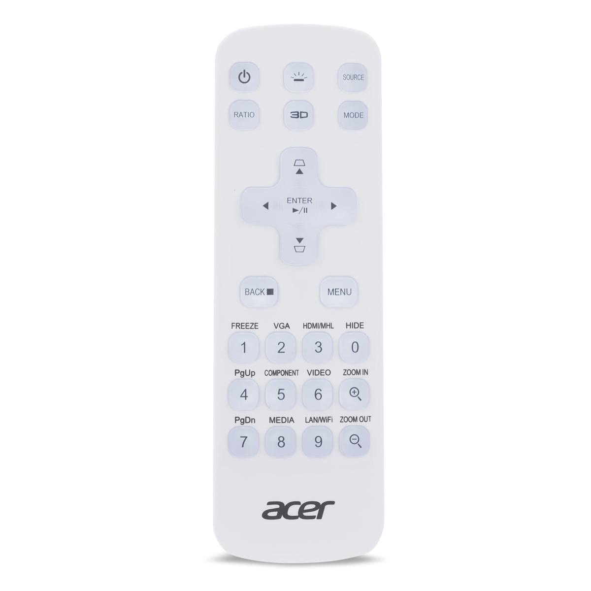Acer MC.JQ011.005 nuotolinio valdymo pultelis IR belaidis Universalus Spaudžiamieji mygtukai