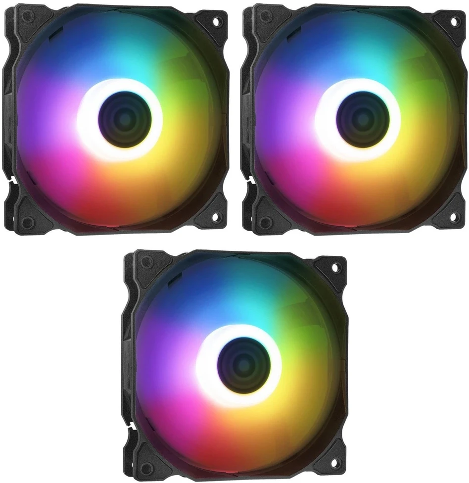 XPG (ADATA) XPG VENTO 120 ARGB PWM Kompiuterio korpusui Ventiliatorius 12 cm Juoda 3 vnt