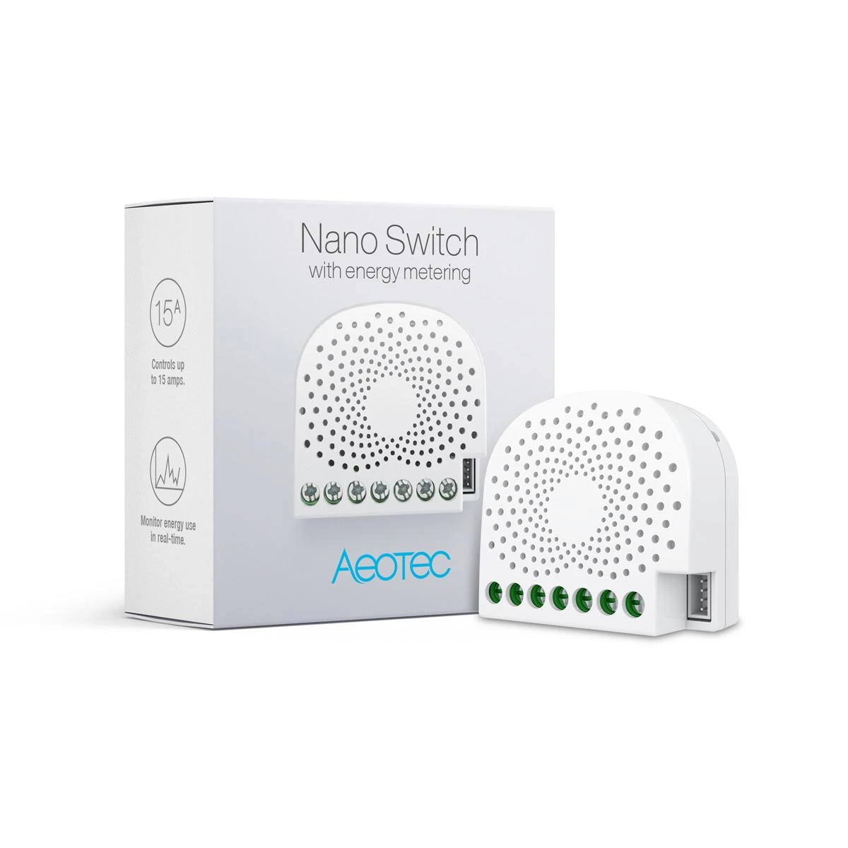 AEOTEC nano jungiklis su galios matavimo prietaisu ZW116 Z-Wave Plus