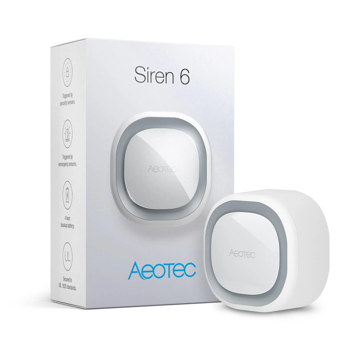 Aeotec Siren 6 su pakuote