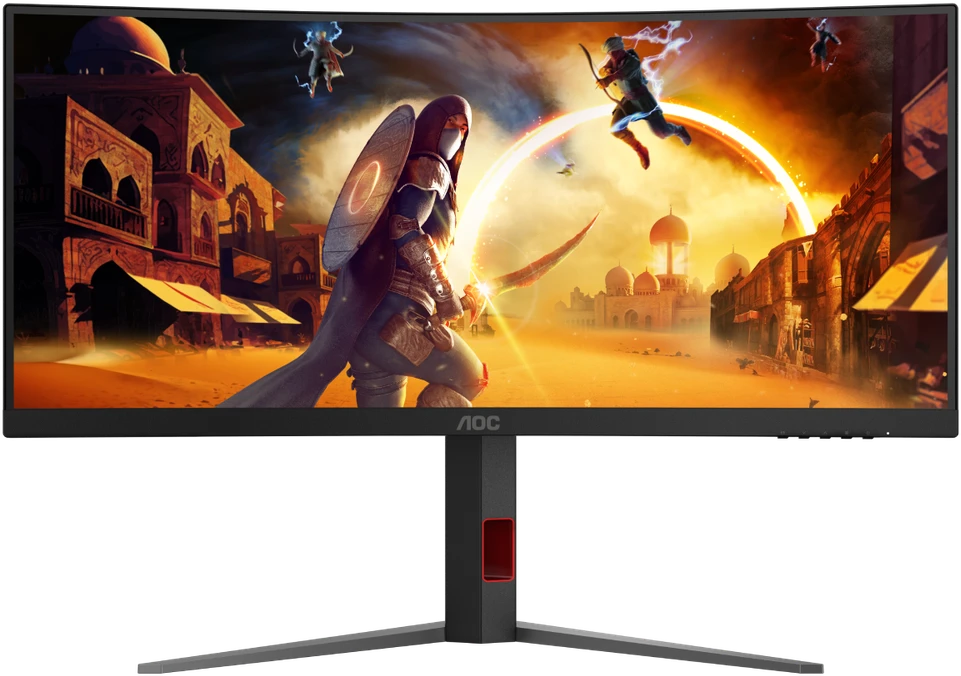 Žaidimų monitorius AOC CU34G4Z, 34" UWQHD (3440x1440) lenktas VA, 21:9, 180Hz, 1ms, FreeSync Premium, HDR