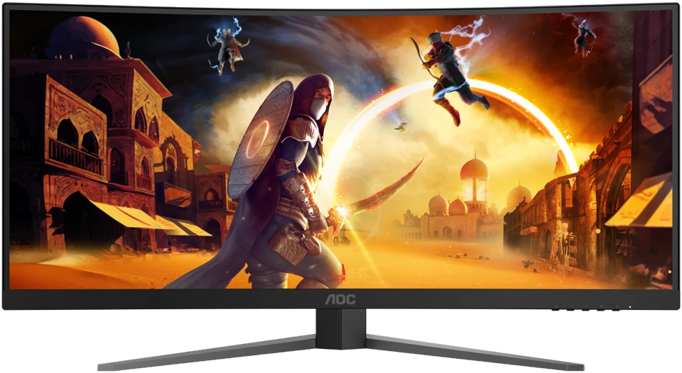 Žaidimų monitorius AOC CU34G4Z, 34" UWQHD (3440x1440) lenktas VA, 21:9, 180Hz, 1ms, FreeSync Premium, HDR