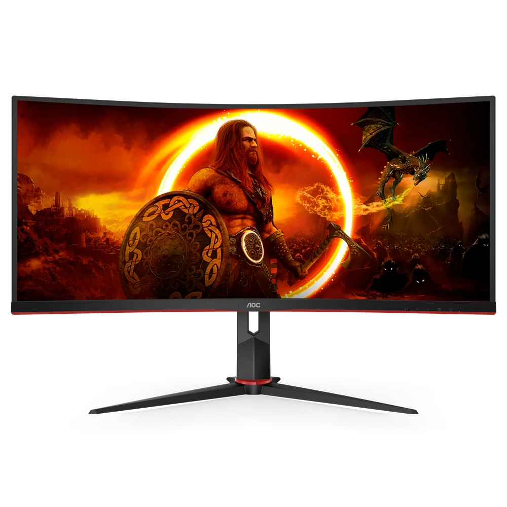Žaidimų monitorius AOC CU34G2XP/BK, 34", WQHD Curved /3440 x 1440, VA, 180 Hz, 1 ms/ FreeSync Prem/HDR400