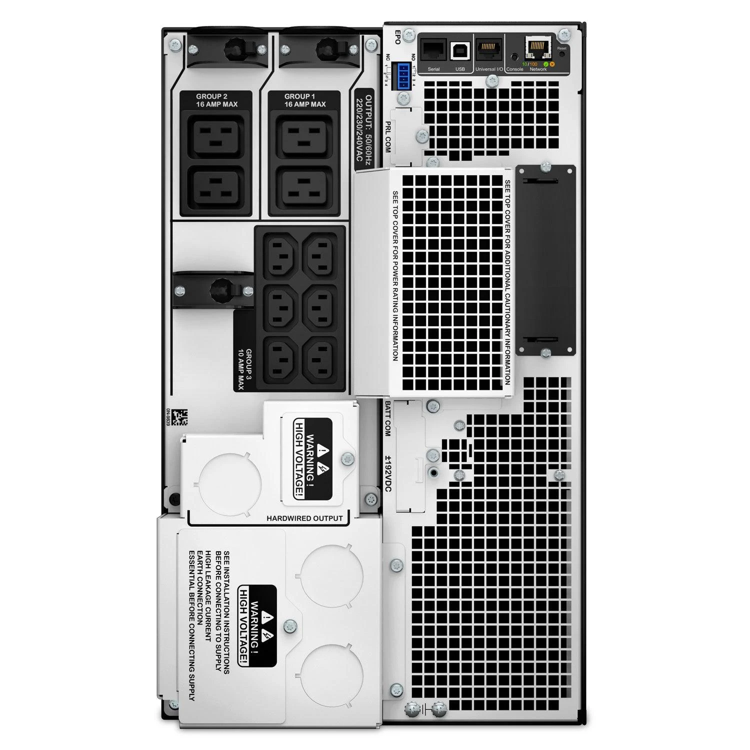 APC Smart-UPS On-Line Dviguba konversija (prisijungus) 10000 VA 10000 W 10 AC išvestis(ys / čių)