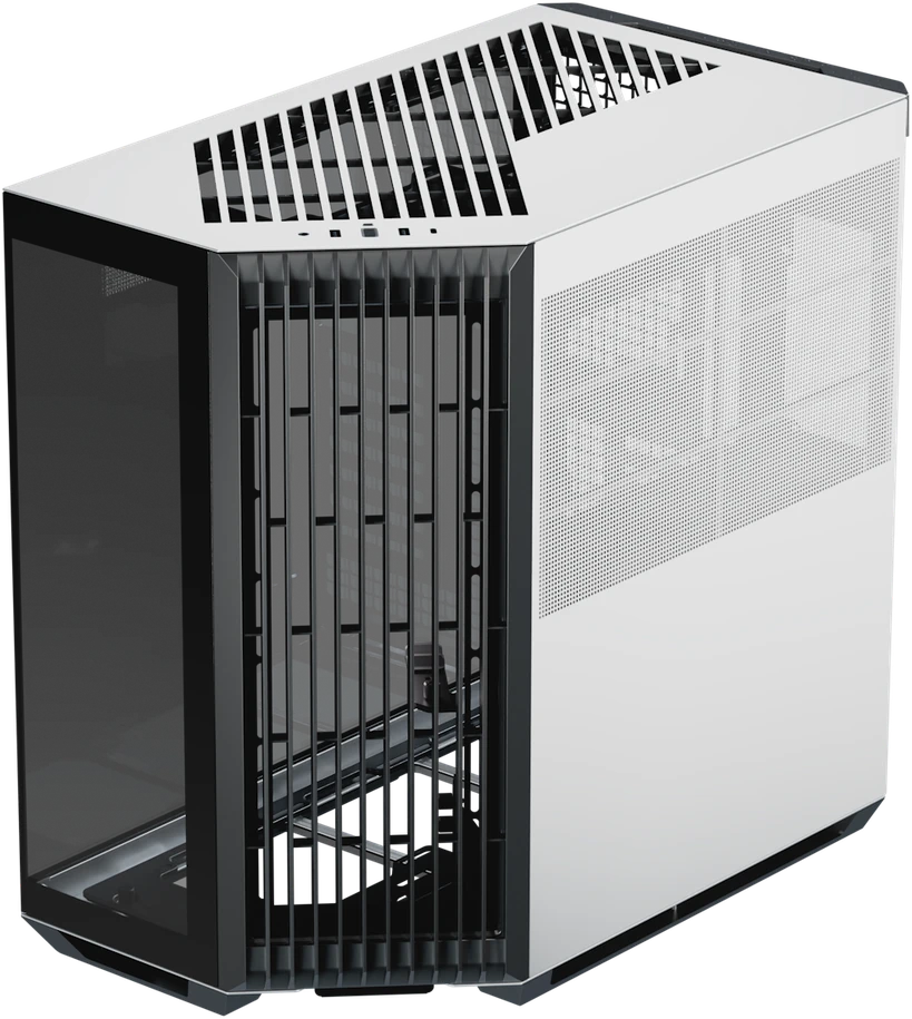 APNX V1 PC-kompiuterio korpusas, Midi-Tower, ATX, Tempered Glass – juodos spalvos / baltos spalvos