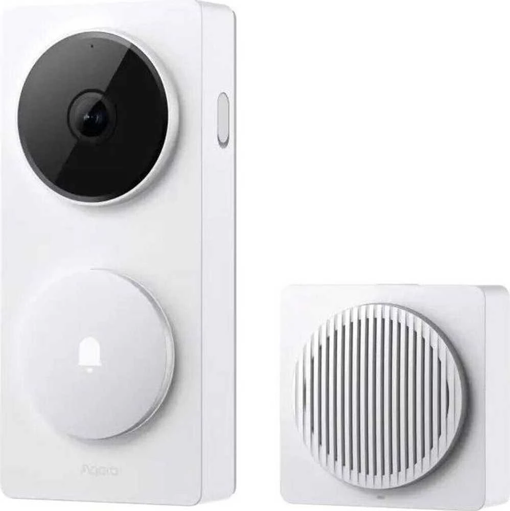 Aqara G410 Select Durų skambutis centralė veikia su Apple HomeKit, Zigbee, Matter, balta