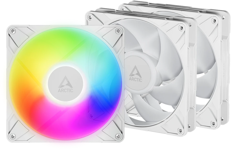 „Wentylator ARCTIC P14 Pro A-RGB“ 3 baltų ekranų pakuotė (ACFAN00321A)