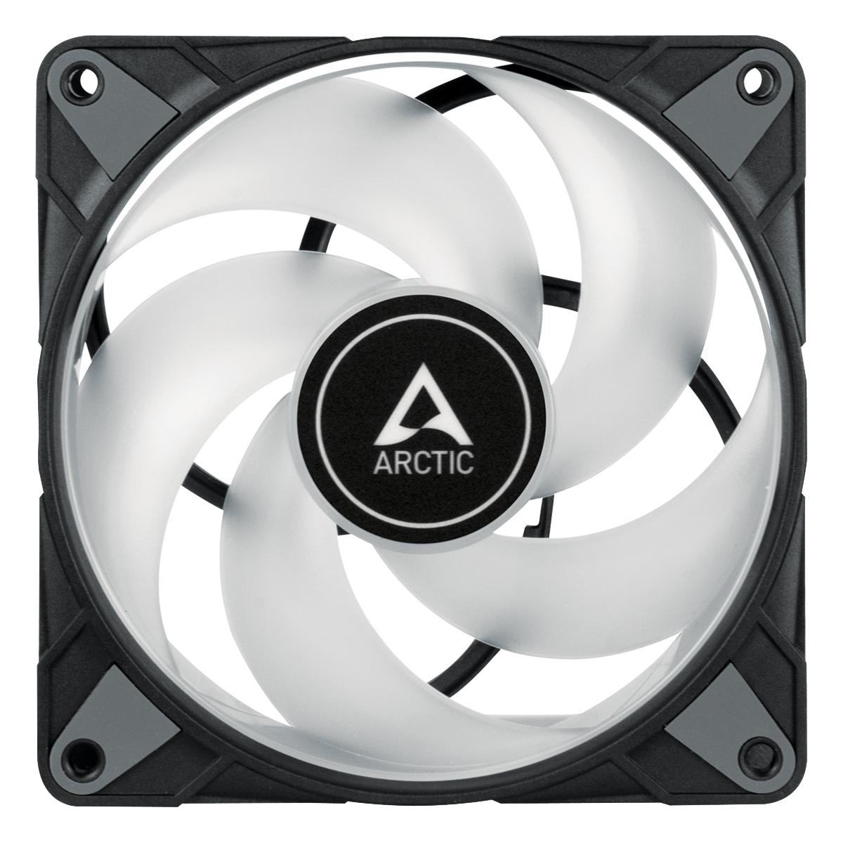 Arctic P14 PWM PST RGB 0dB juoda (3 vnt. pakuotėje) | 140 mm korpuso ventiliatorius