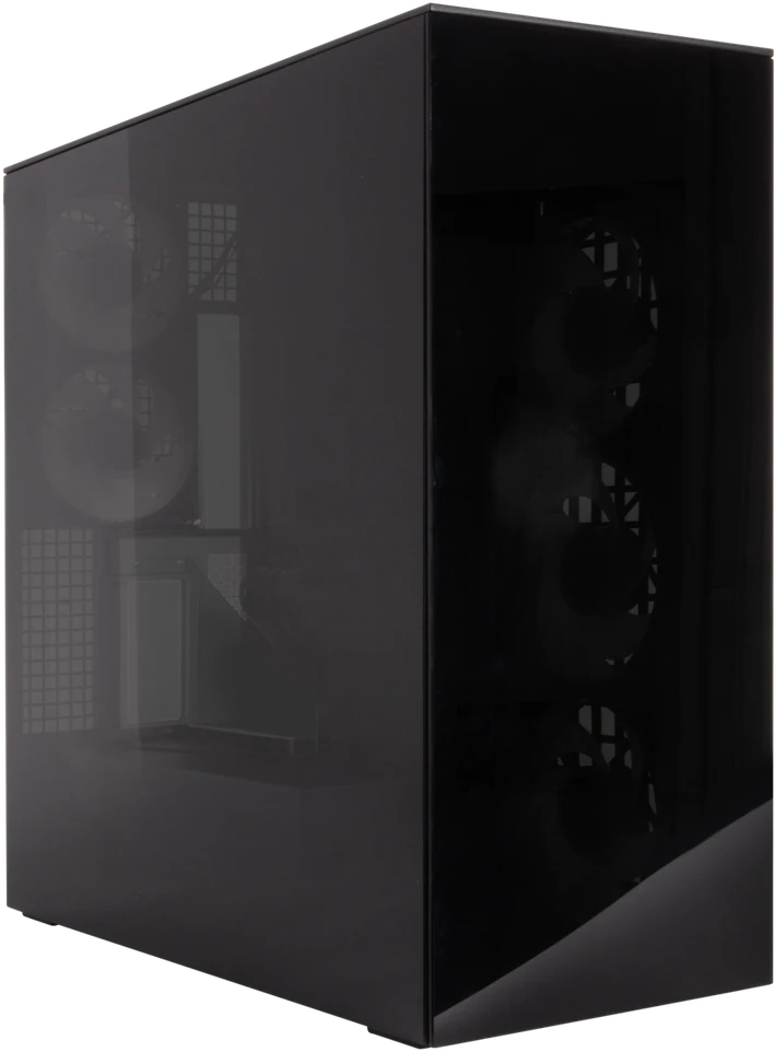 ARCTIC Xtender kompiuterio korpusas, Midi-Tower, E-ATX, RGB, Tempered Glass – includes vertical GPU mount & riser cable, juodos spalvos