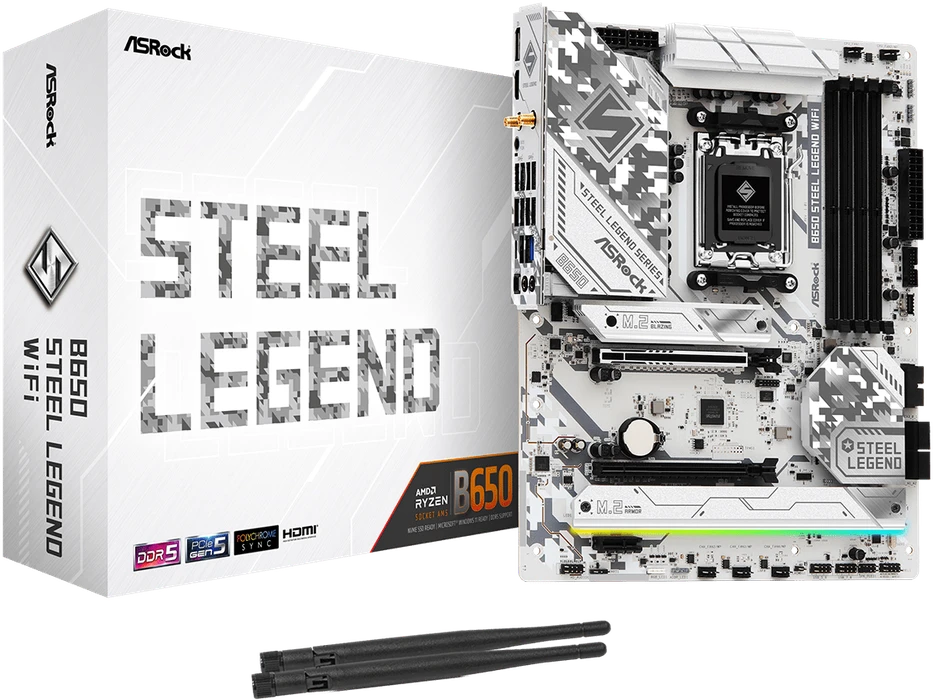 Pagrindinė plokštė ASRock B650 Steel Legend WiFi, ATX, AM5