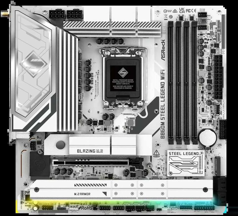 Pagrindinė plokštė ASRock B860M Steel Legend WiFi