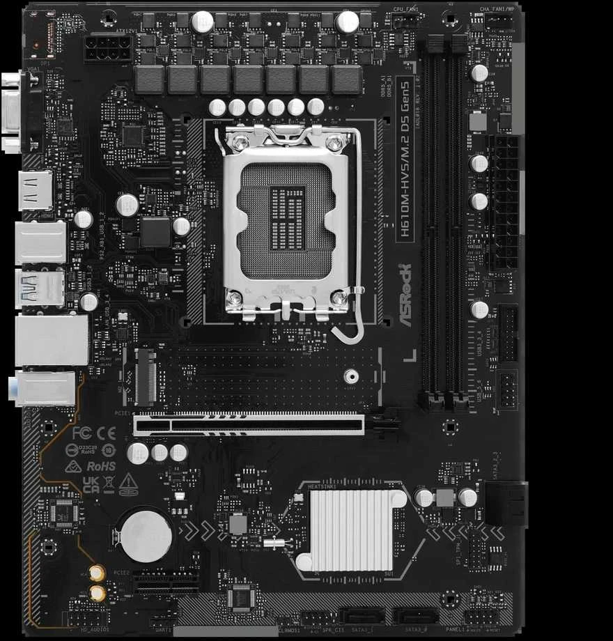 Asrock H610M-HVS/M.2 D5 GEN5 pagrindinė plokštė