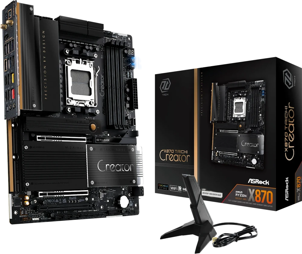 Pagrindinė plokštė ASRock X870 Taichi Creator | AM5 | ATX | 4 × DDR5 DIMM