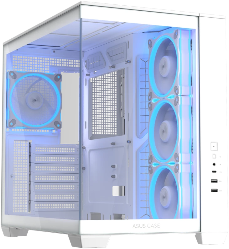 Asus A32 PLUS TG ARGB Baltas korpusas