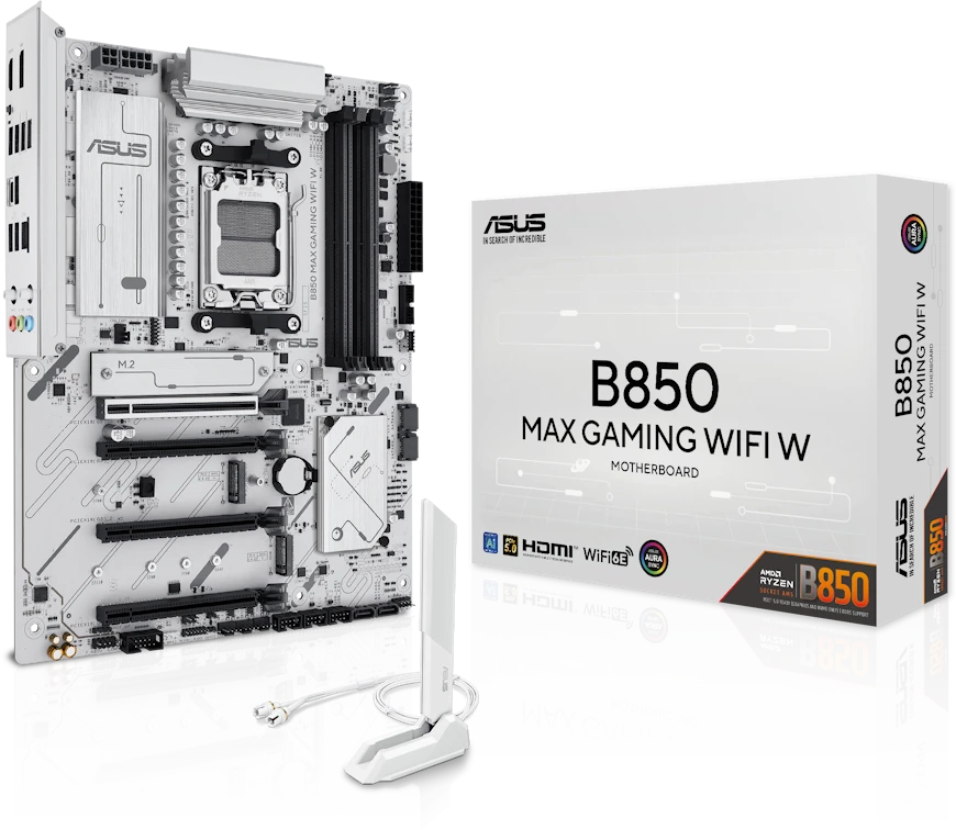 Pagrindinė plokštė ASUS B850 MAX GAMING WIFI W AMD B850 Socket AM5 ATX
