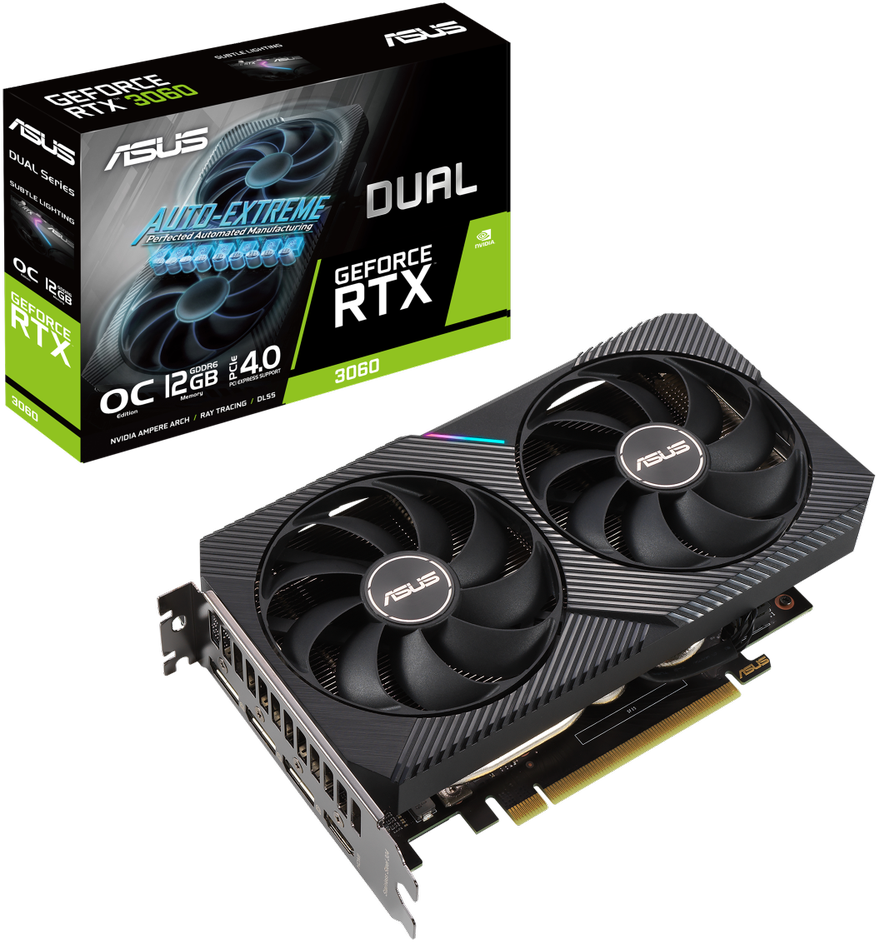 Vaizdo plokštė ASUS GeForce RTX 3060 DUAL 12GB OC V2, GDDR6, PCI Express 4.0