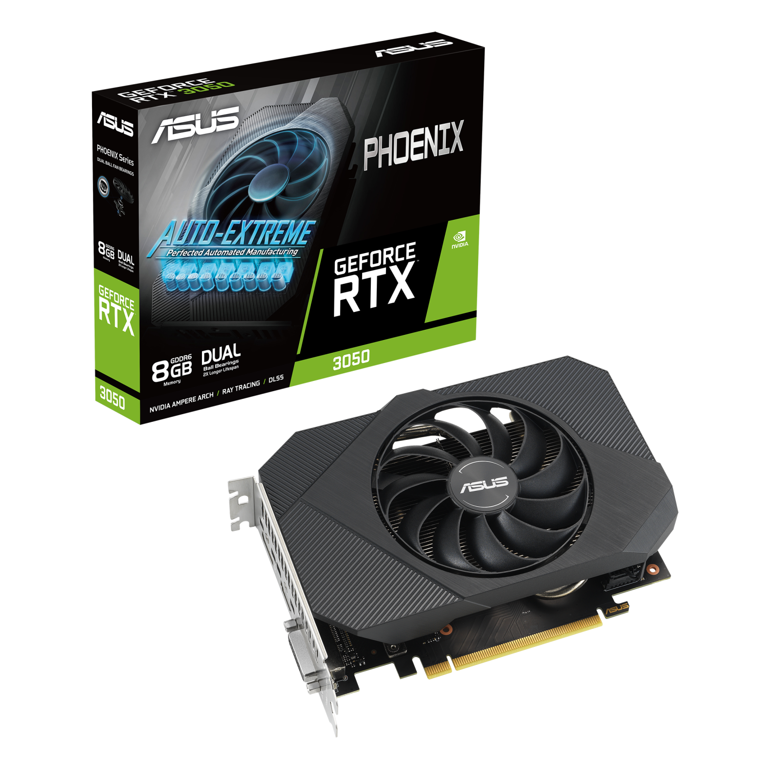 Vaizdo plokštė ASUS Phoenix NVIDIA GeForce RTX 3050 8 GB, GDDR6, PH-RTX3050-8G-V2