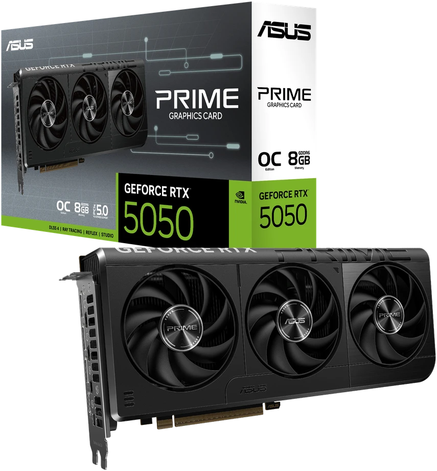 Vaizdo plokštė ASUS Prime RTX5050-O8G NVIDIA GeForce RTX 5050 8 GB GDDR6