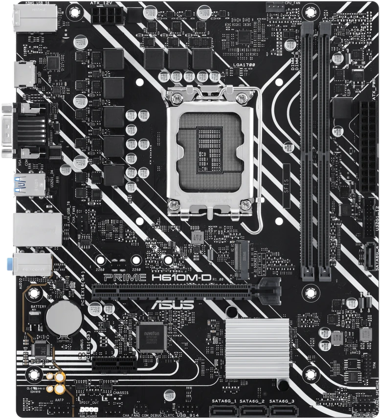 Pagrindinė plokštė ASUS PRIME H610M-D (Intel.1700.DDR5.mATX)