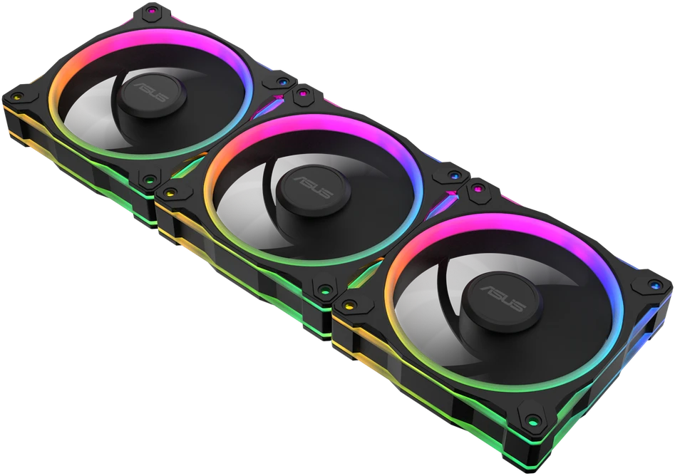 ASUS Prime MR120 ARGB ventiliatorių rinkinys, sujungtas