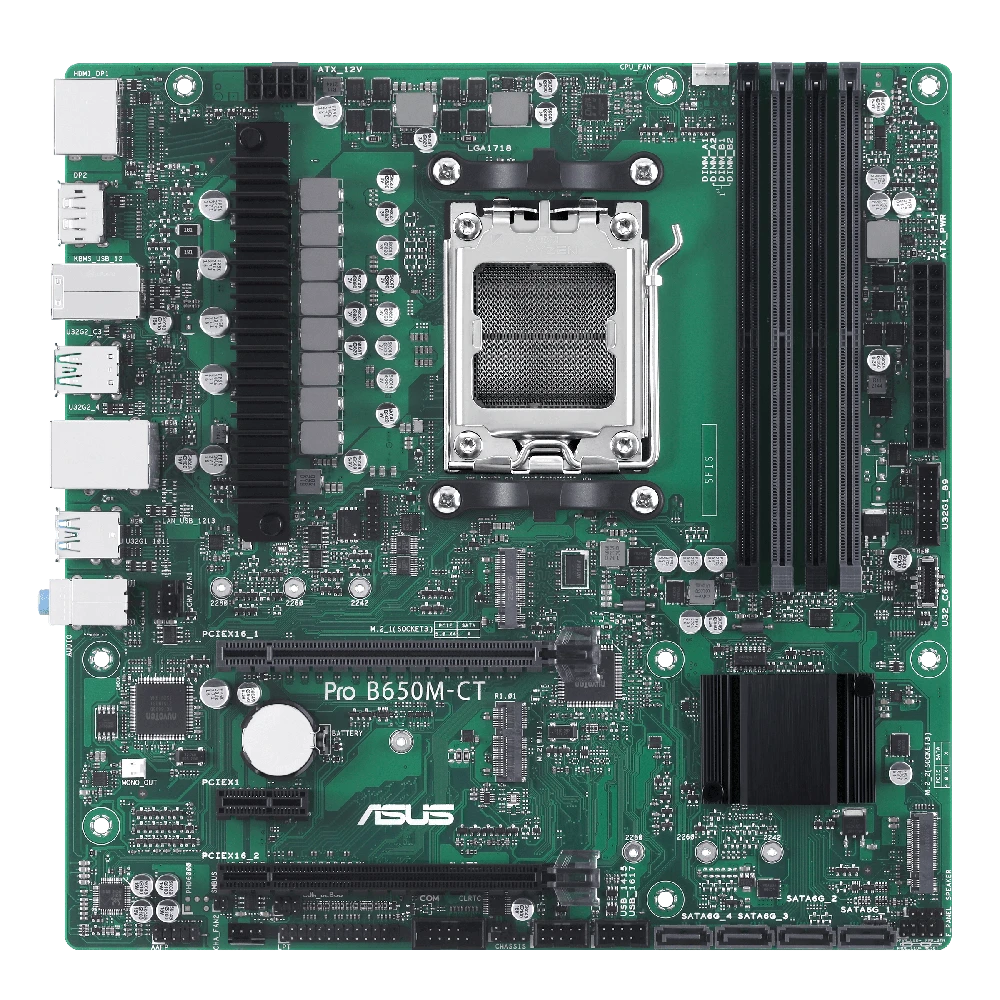 ASUS PRO B650M-CT-CSM, AMD B650 pagrindinė plokštė, AM5 lizdas, DDR5
