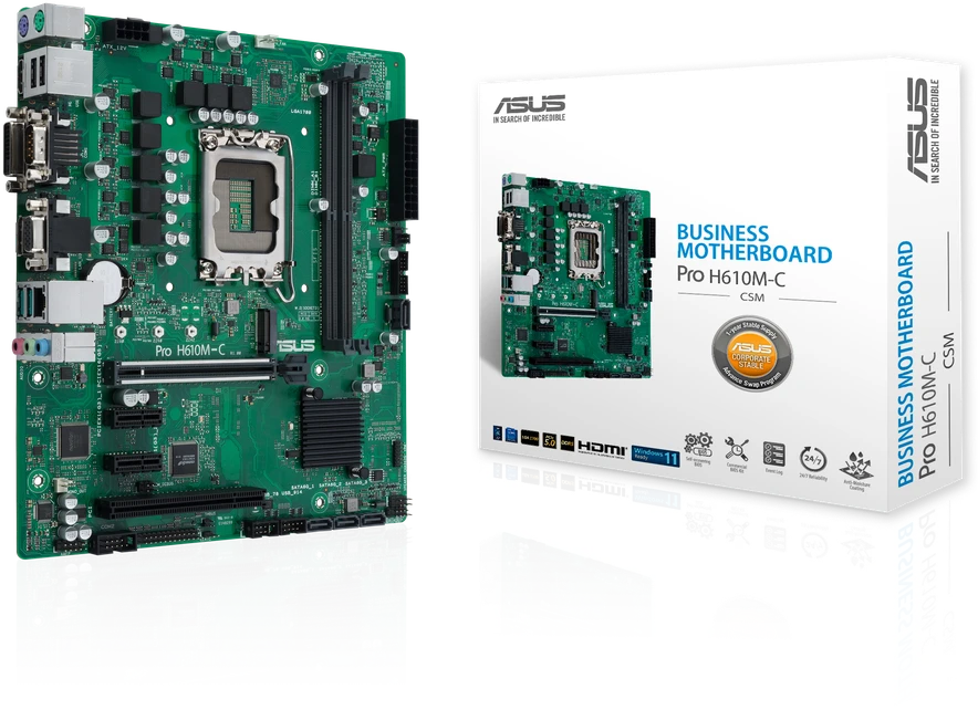 Pagrindinė plokštė ASUS Pro H610M-C-CSM/Micro-ATX/LGA1700