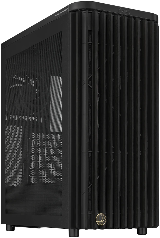 ASUS ProArt PA401 Wood Edition kompiuterio korpusas, Midi-Tower, ATX, Mesh-Panel juodas