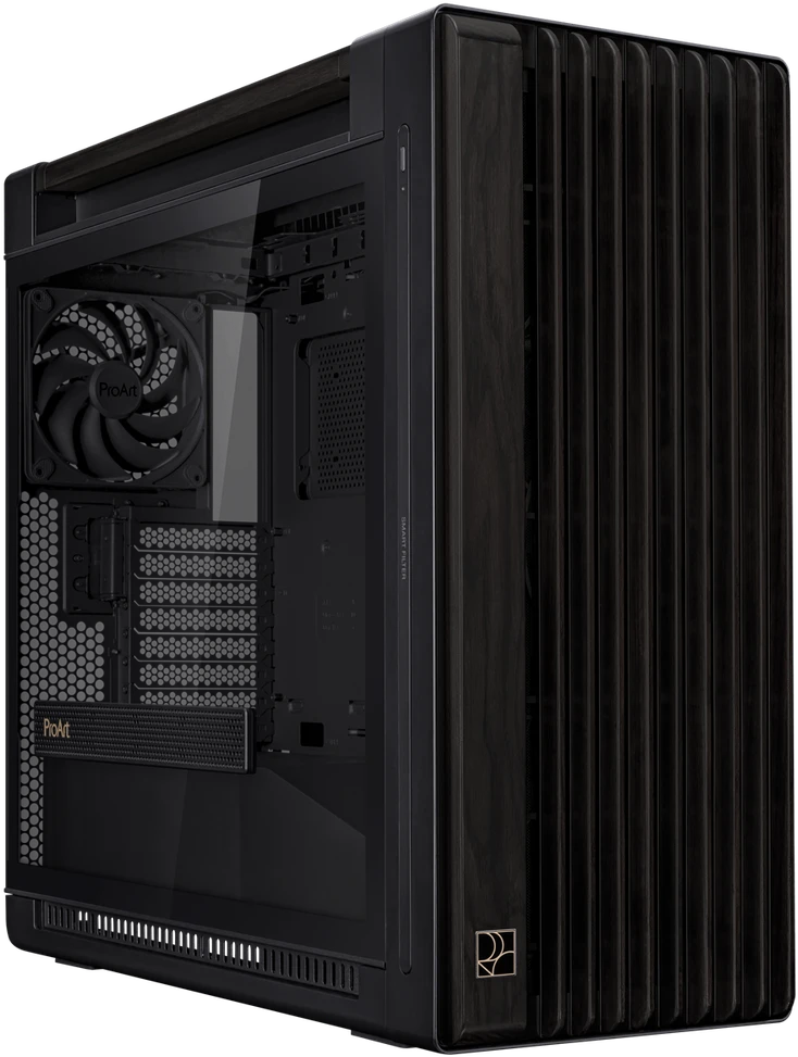 ASUS ProArt PA602 Wood Edition Midi Tower Juodas