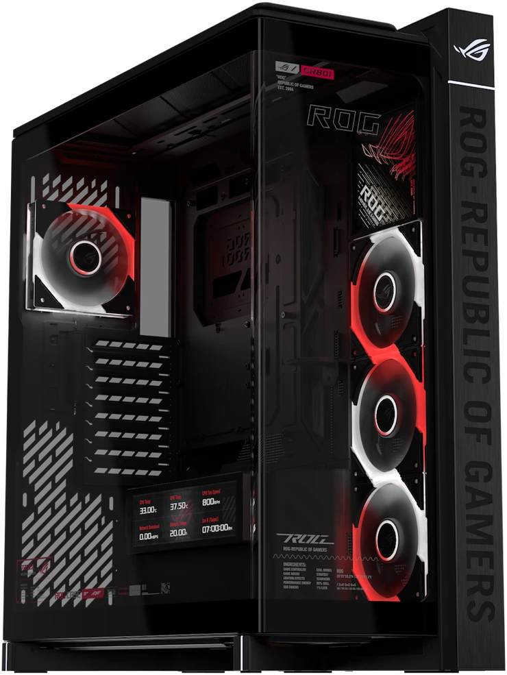 ASUS ROG CRONOX GR801 CURVE TG ARGB Juodas Midi Tower