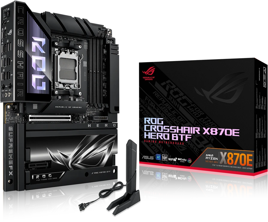 Pagrindinė plokštė ASUS ROG CROSSHAIR X870E HERO BTF