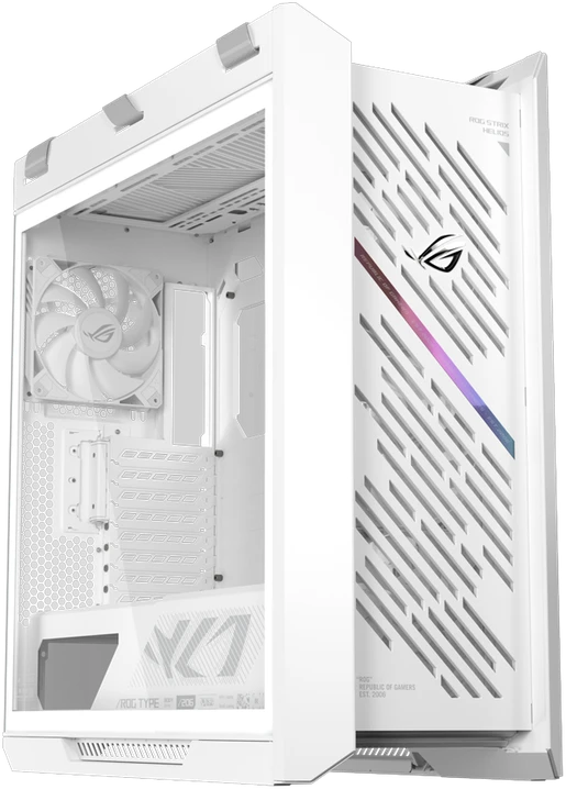 ASUS ROG STRIX HELIOS II GX601S, Bokšto tipo korpusas - baltas, grūdintas stiklas