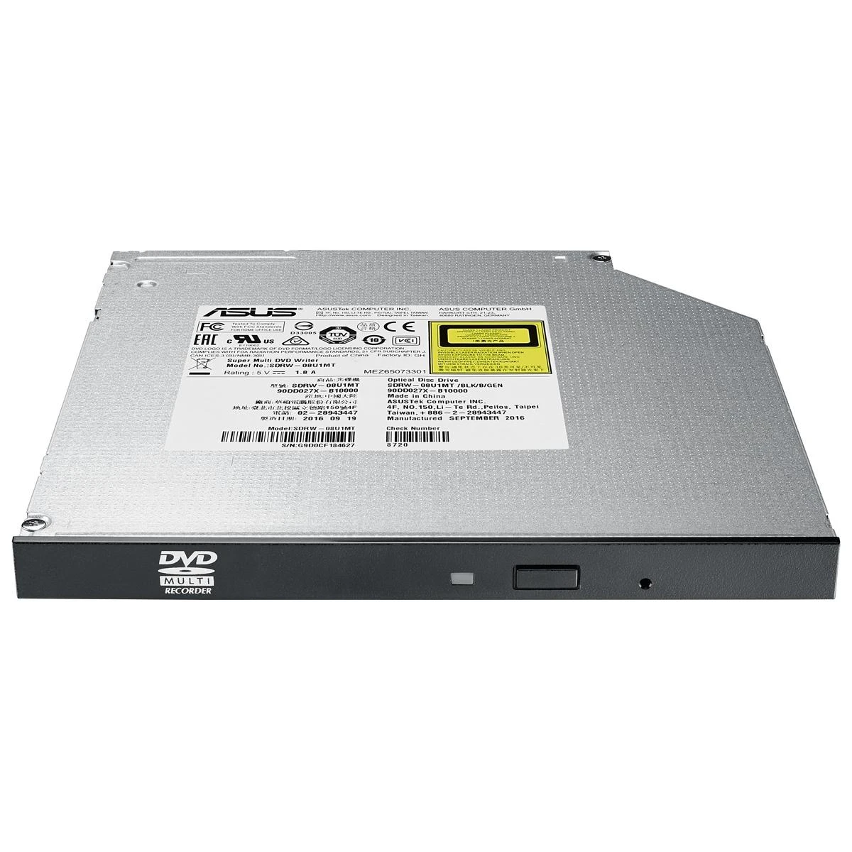 Asus | SDRW-08U1MT | Vidinis | Sąsaja SATA | CD skaitymo greitis 24 x | CD įrašymo greitis 24 x | Juodas | DVD rašiklis