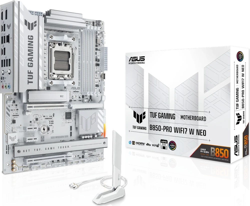 Pagrindinė plokštė ASUS TUF GAMING B850-PRO WIFI7 W NEO AMD B850 Socket AM5 ATX