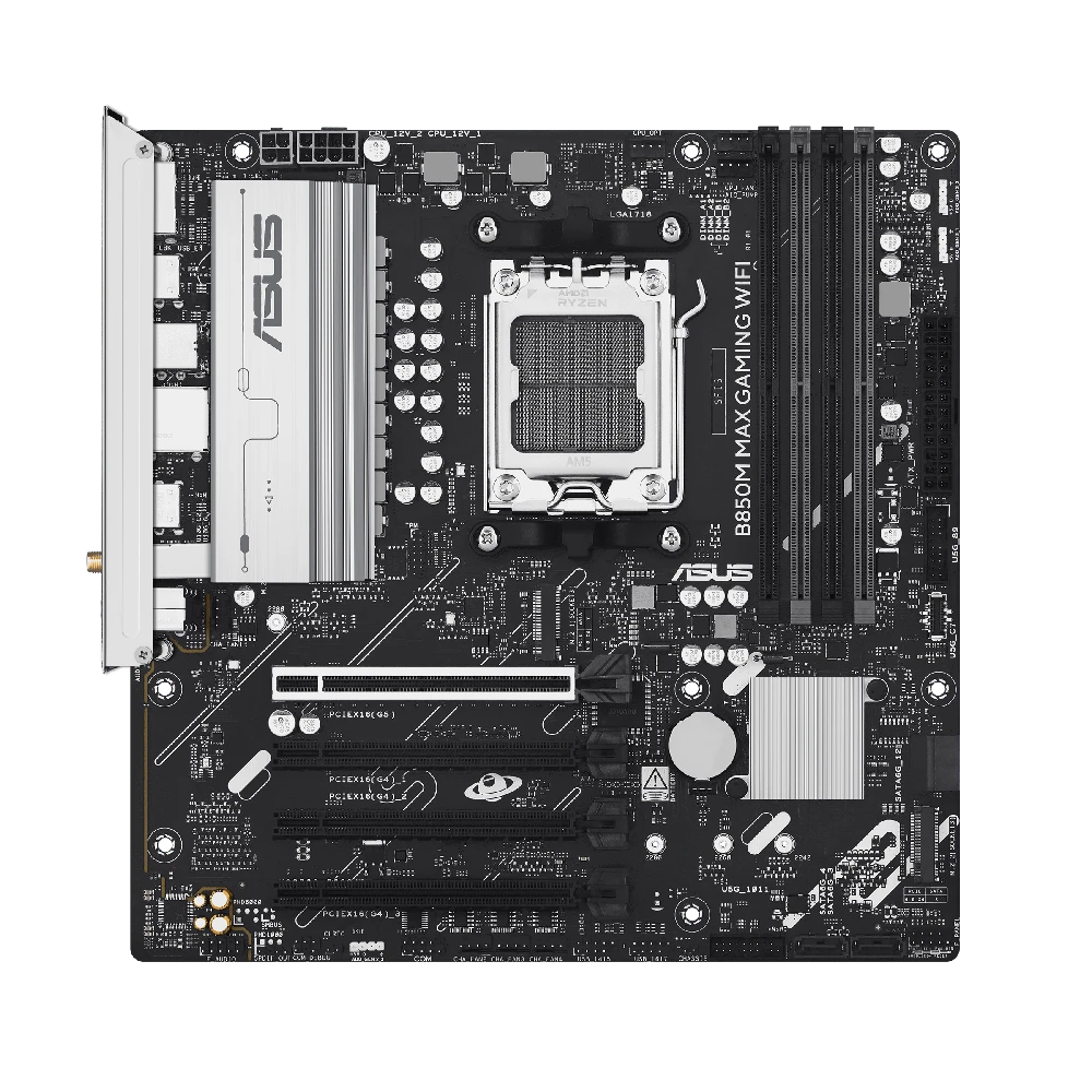 ASUS TUF GAMING B850M-E WIFI AMD AM5 mATX pagrindinė plokštė 4xDDR5 PCIe 5.0 3xM.2 1xHDMI 1xDisplayPort 4xSATA
